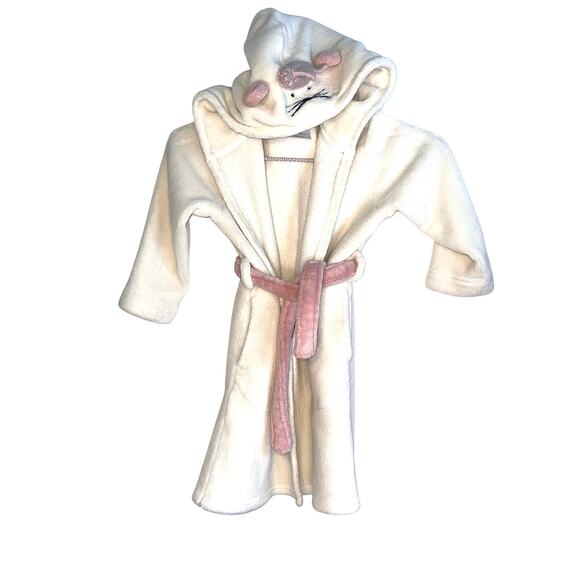 Baby Gap Princess Mouse hooded fleece robe pockets & belt size 4 years Recycled - Picture 2 of 8